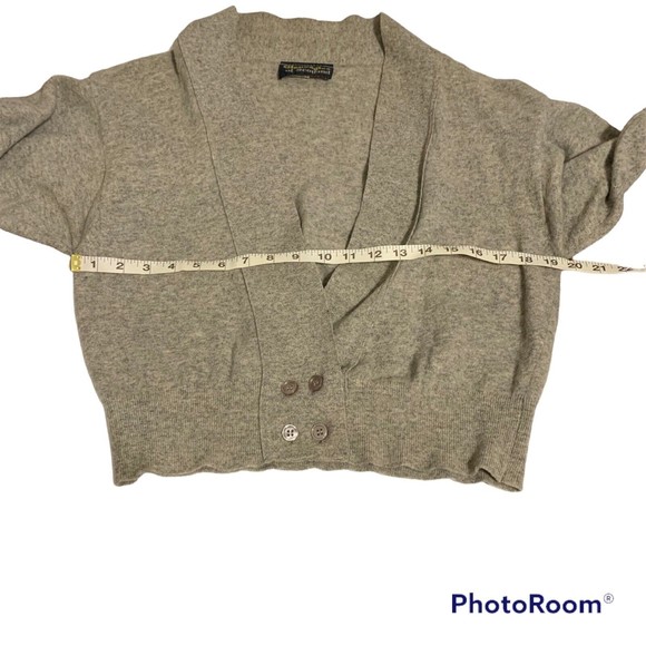 Vintage Gleneagles Of Scotland Women’s Wool Sweater Cardigan Gray Medium No Tag - Picture 4 of 8